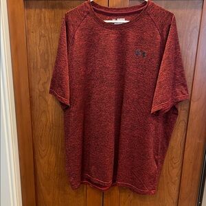 Under 2XL Men's Short Sleeve Red Heather Tee